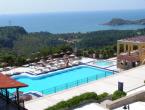 Blick vom Caria Holiday Resort auf den Strand von Sarigerme.